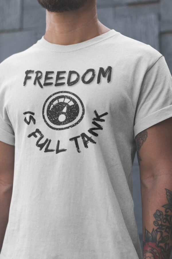 FREEDOM Is Full Tank Bike T-Shirt for Men - DK - Image 5