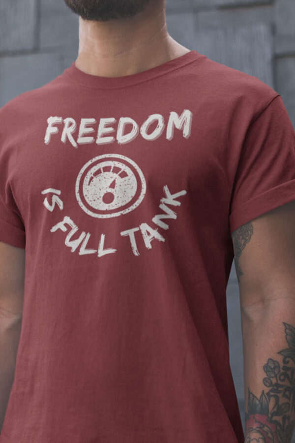 FREEDOM Is Full Tank Bike T-Shirt for Men - LT - Image 5