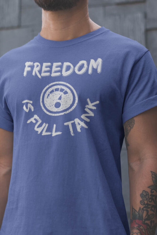 FREEDOM Is Full Tank Bike T-Shirt for Men - LT - Image 2