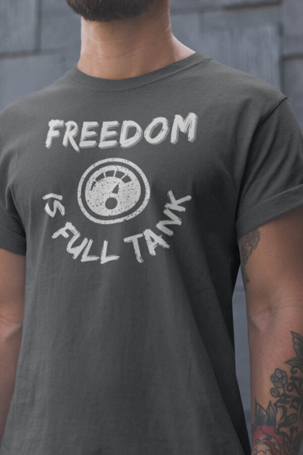 FREEDOM Is Full Tank Bike T-Shirt for Men - LT - Image 3