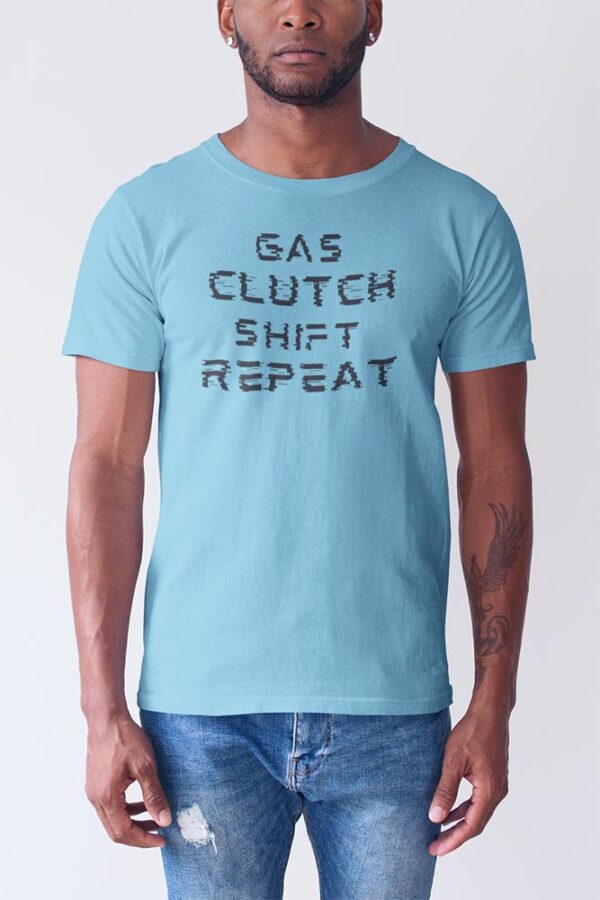 Gas Clutch Shift Repeat Glitch Bike T-Shirt for Men - DK - Image 4