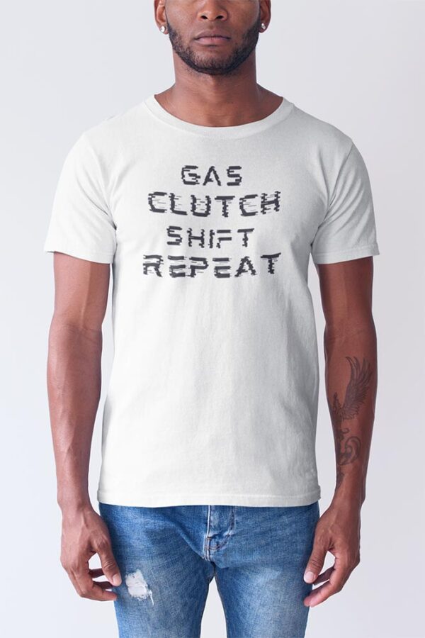 Gas Clutch Shift Repeat Glitch Bike T-Shirt for Men - DK