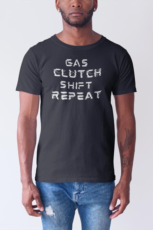 Gas Clutch Shift Repeat Glitch Bike T-Shirt for Men - LT - Image 2