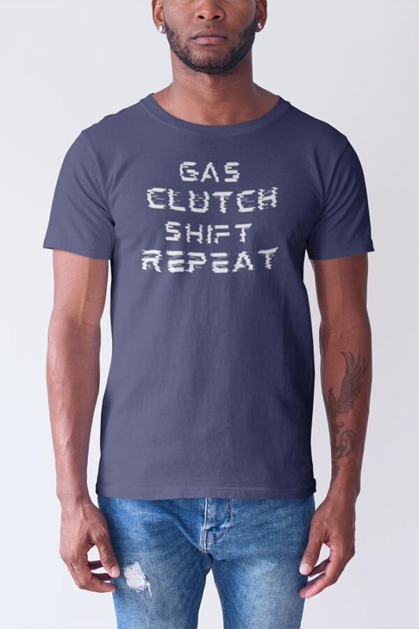 Gas Clutch Shift Repeat Glitch Bike T-Shirt for Men - LT - Image 4