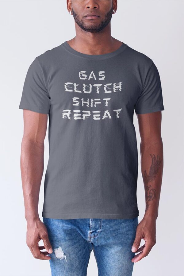 Gas Clutch Shift Repeat Glitch Bike T-Shirt for Men - LT