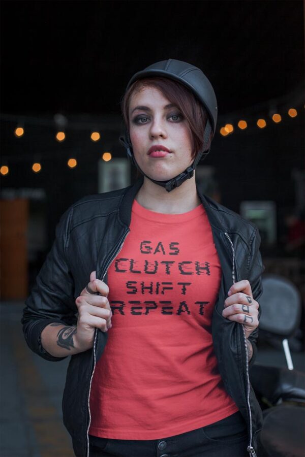 Gas Clutch Shift Repeat Glitch Women's T-Shirt - DK