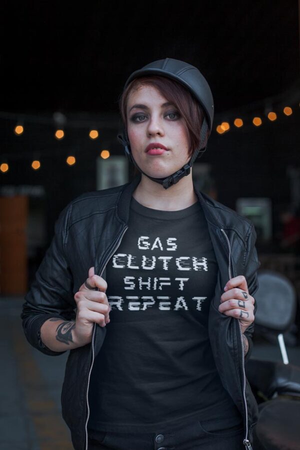 Gas Clutch Shift Repeat Glitch Women's T-Shirt - LT