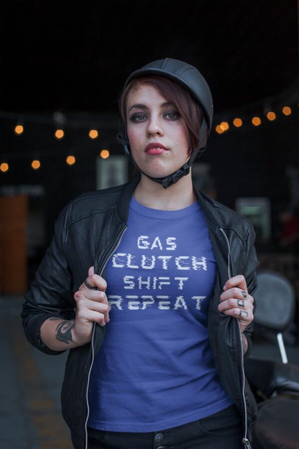 Gas Clutch Shift Repeat Glitch Women's T-Shirt - LT - Image 3