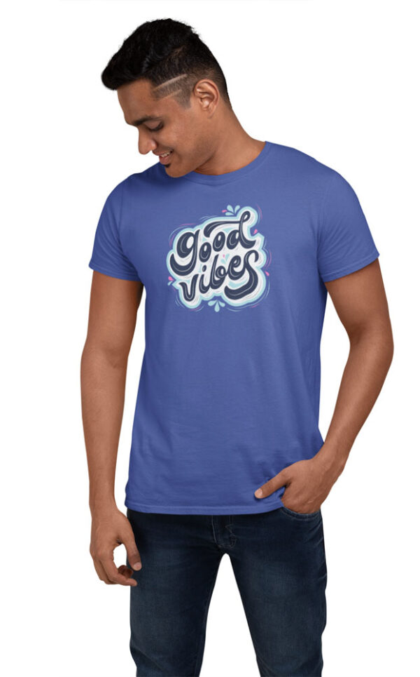 Good Vibes Positivity T-Shirt for Men - Image 2