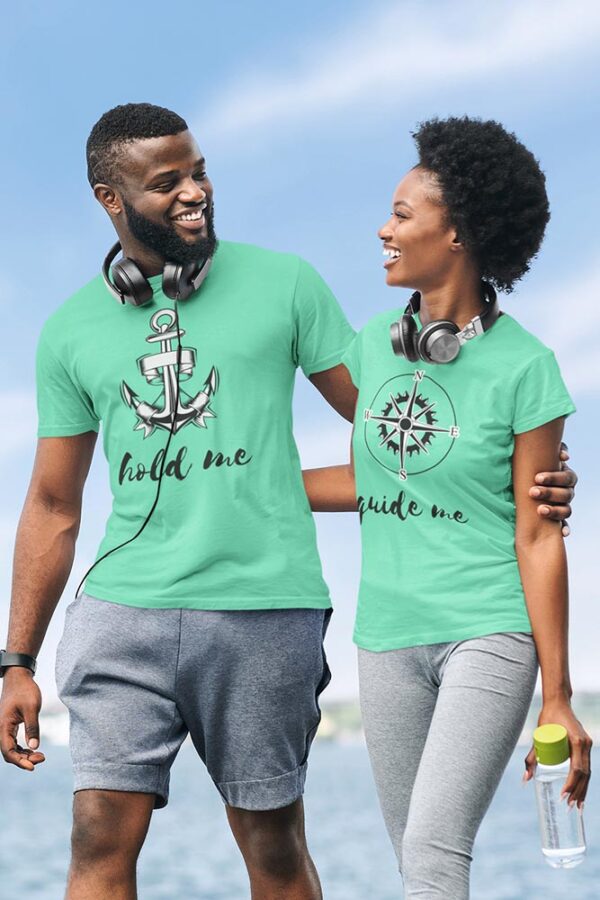 Hold me, Guide Me Valentine Couples T-Shirt - DK - Image 4