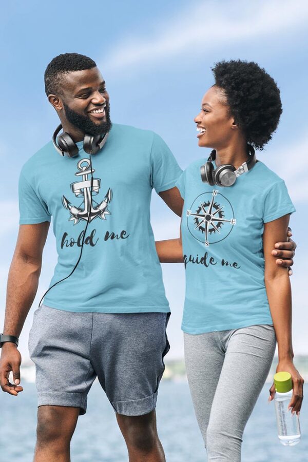 Hold me, Guide Me Valentine Couples T-Shirt - DK - Image 2