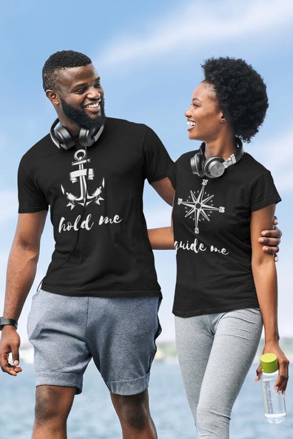 Hold me, Guide Me Valentine Couples T-Shirt - LT