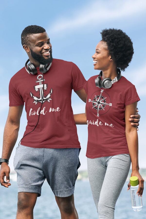 Hold me, Guide Me Valentine Couples T-Shirt - LT - Image 3