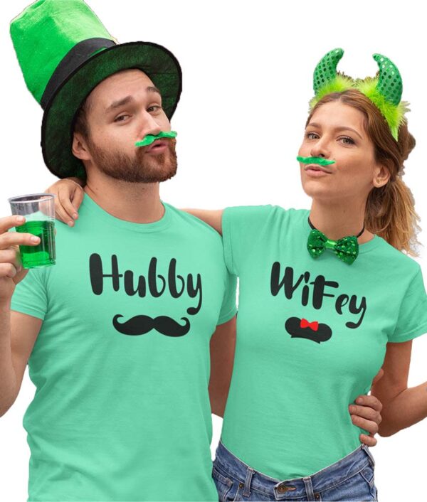 Hubby Wifey Valentine Couples T-Shirt - DK