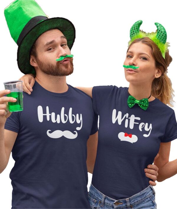 Hubby Wifey Valentine Couples T-Shirt - LT