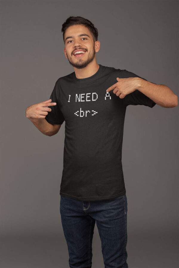 I Need A Break Coder Programming T-Shirt for Men - LT - Image 2