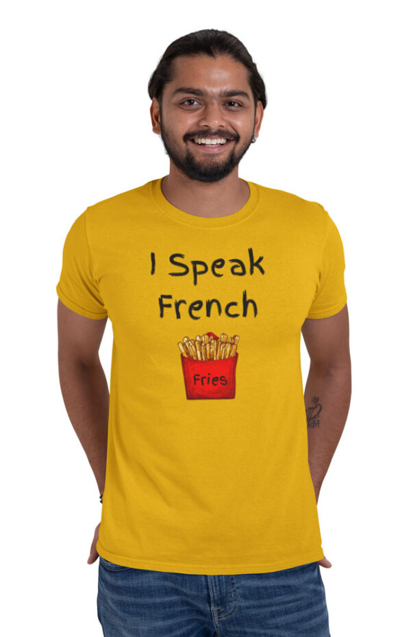 I Speak French Fries Foodie T-Shirt for Men - DK