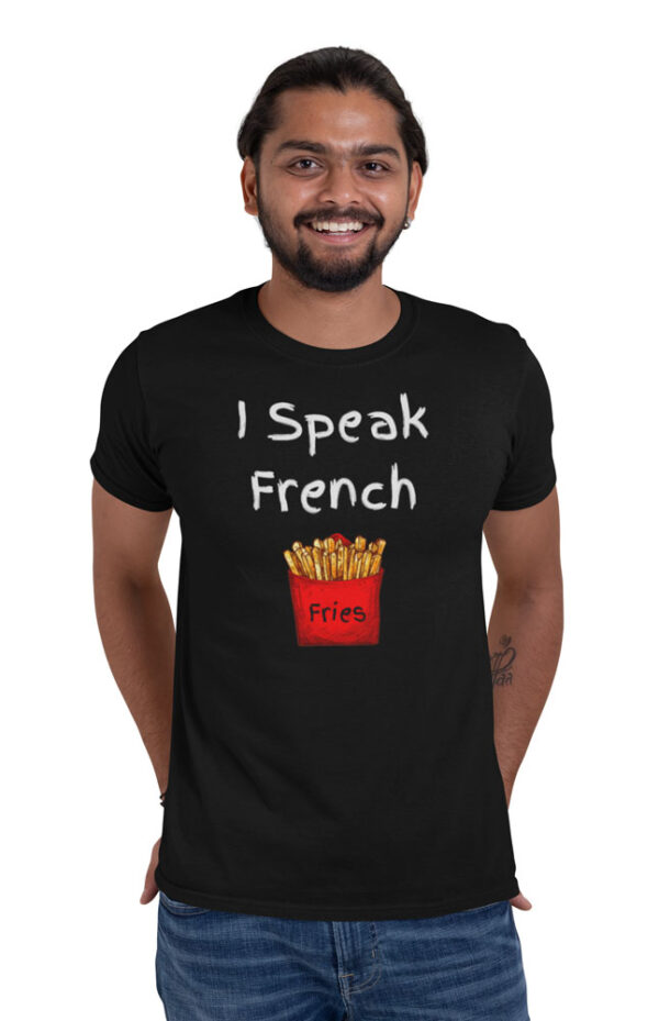 I Speak French Fries Foodie T-Shirt for Men - LT - Image 2