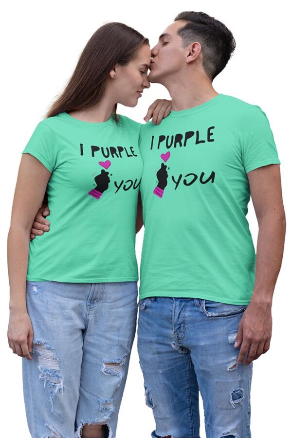 I Purple You Valentine Couples T-Shirt - DK - Image 4