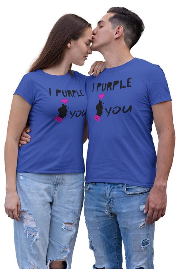 I Purple You Valentine Couples T-Shirt - DK - Image 5