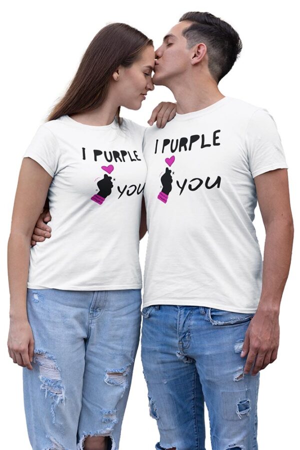 I Purple You Valentine Couples T-Shirt - DK - Image 2