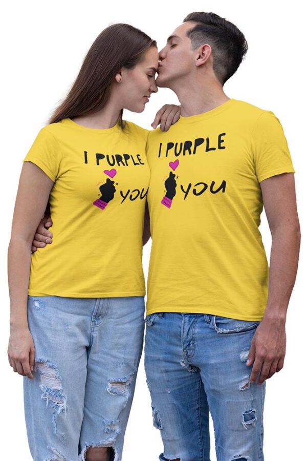 I Purple You Valentine Couples T-Shirt - DK - Image 3