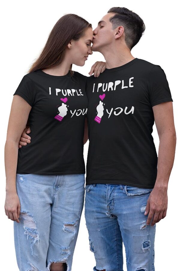 I Purple You Valentine Couples T-Shirt - LT - Image 2