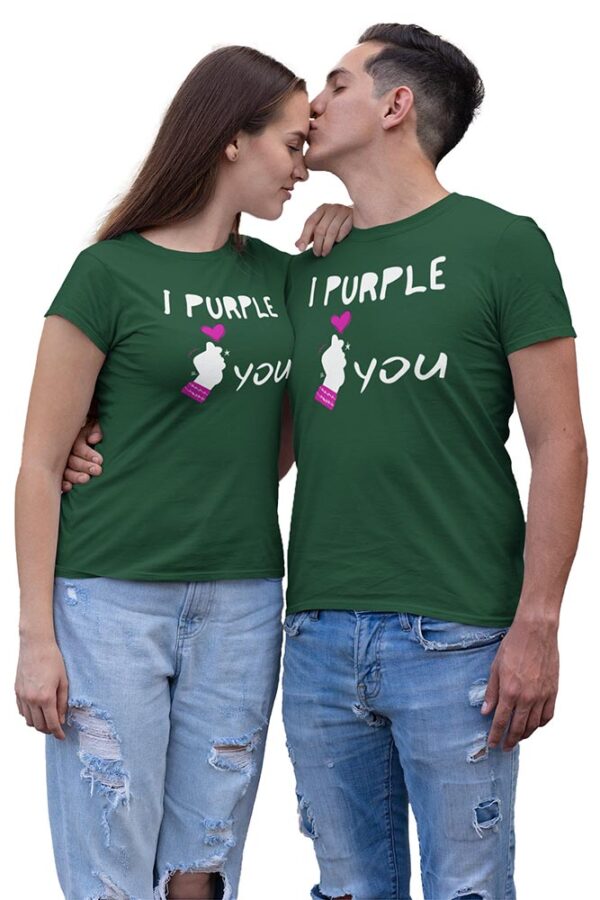 I Purple You Valentine Couples T-Shirt - LT - Image 3