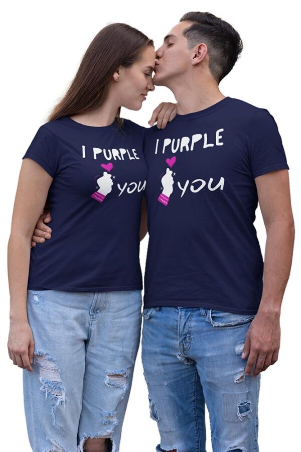 I Purple You Valentine Couples T-Shirt - LT - Image 4