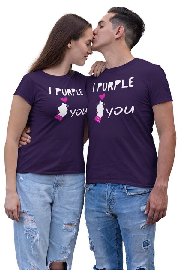 I Purple You Valentine Couples T-Shirt - LT