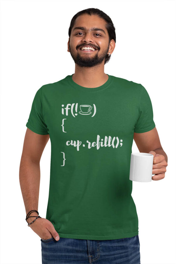 If not Coffee; Refill Code Programmer T-Shirt for Men - LT - Image 5