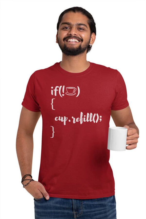 If not Coffee; Refill Code Programmer T-Shirt for Men - LT - Image 2