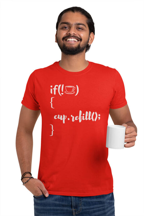 If not Coffee; Refill Code Programmer T-Shirt for Men - LT - Image 3