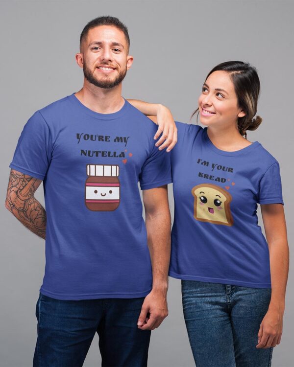 I'm your Bread, You're my Nutella Valentine Couples T-Shirt - DK - Image 4