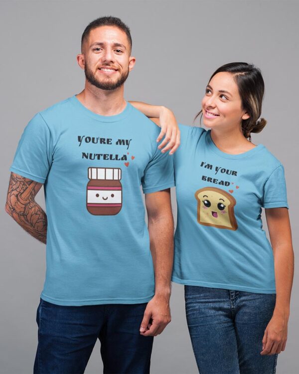 I'm your Bread, You're my Nutella Valentine Couples T-Shirt - DK - Image 5