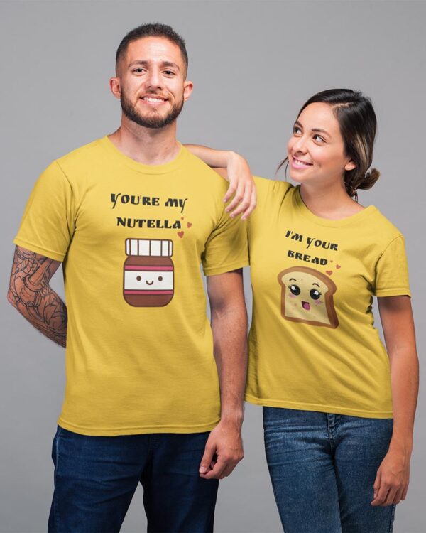 I'm your Bread, You're my Nutella Valentine Couples T-Shirt - DK