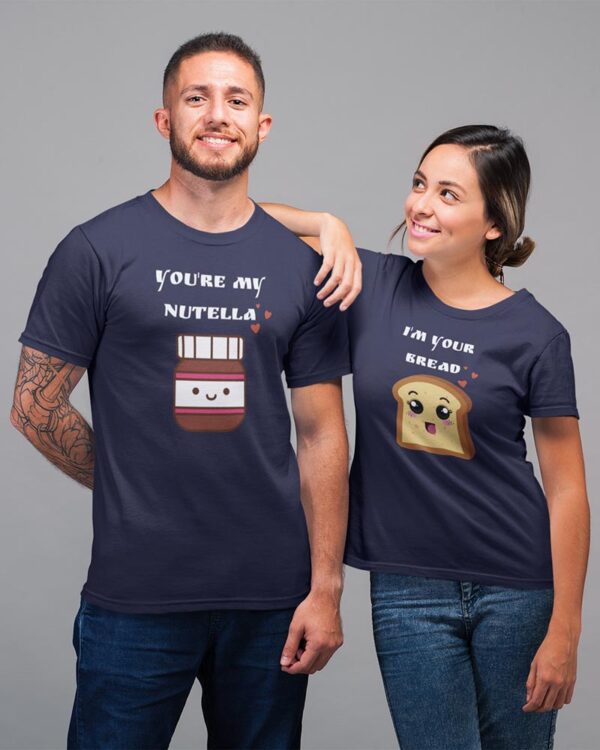 I'm your Bread, You're my Nutella Valentine Couples T-Shirt - LT - Image 3