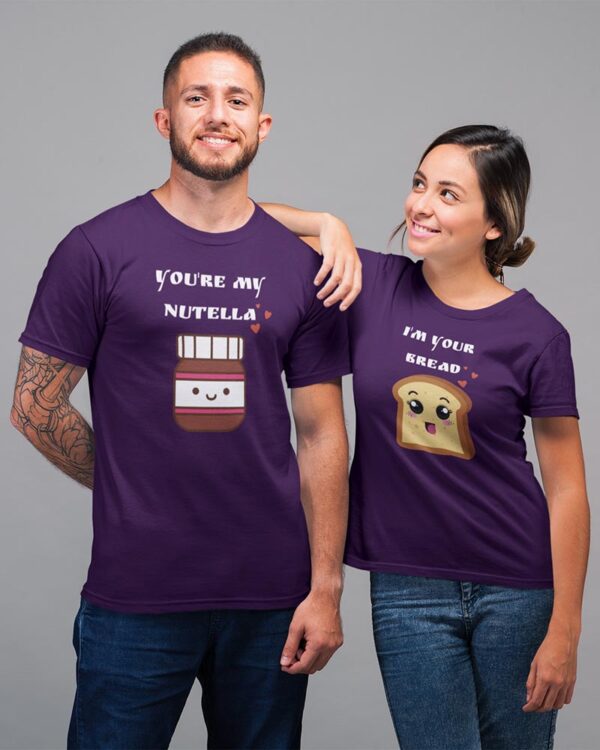 I'm your Bread, You're my Nutella Valentine Couples T-Shirt - LT - Image 4