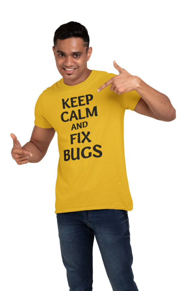 Keep Calm And Fix Bugs Programmer T-Shirt for Men - DK - Image 3