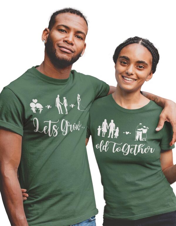 Let's Grow Old Together Valentine Couples T-Shirt - LT - Image 4