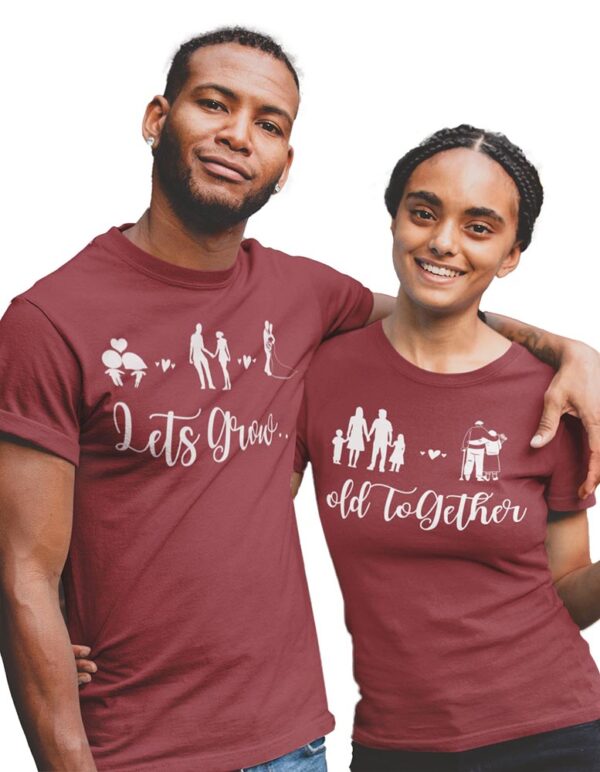 Let's Grow Old Together Valentine Couples T-Shirt - LT - Image 5