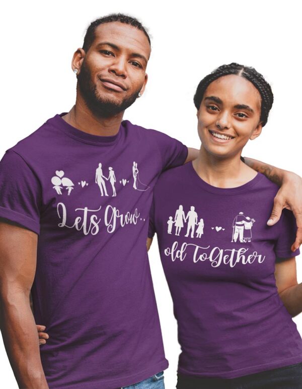 Let's Grow Old Together Valentine Couples T-Shirt - LT - Image 2