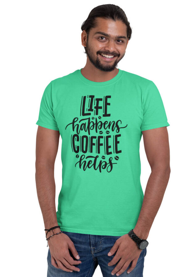 Life Happens Coffee Helps T-Shirt for Men - DK - Image 6