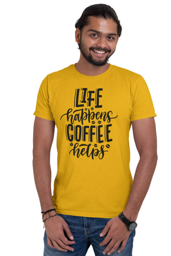 Life Happens Coffee Helps T-Shirt for Men - DK