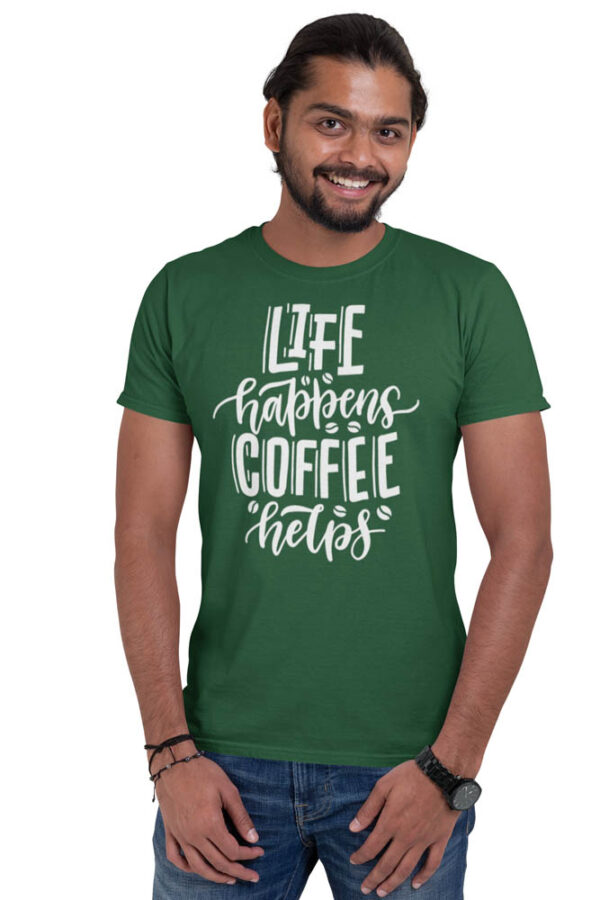 Life Happens Coffee Helps T-Shirt for Men - LT - Image 6