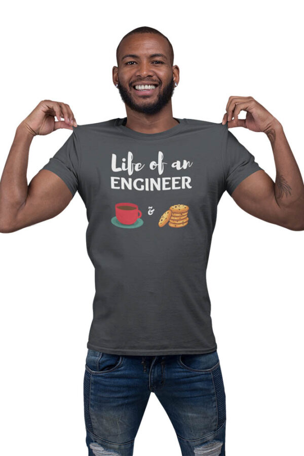 Life of an Engineer; Tea and Biscuit T-Shirt for Men