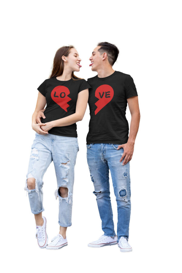 Love Heart Half Couple T-Shirt