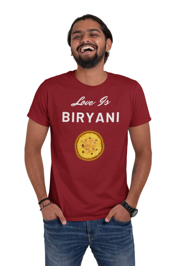 Love is Biryani Foodie T-Shirt for Men