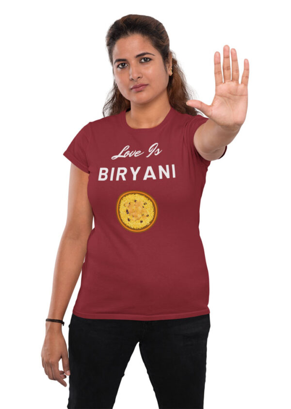 Love Is Biryani T-Shirt for Women