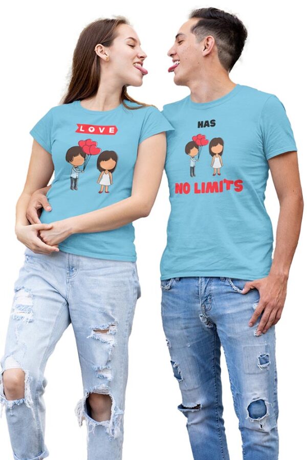 Love has No Limits Valentine Couples T-Shirt - DK